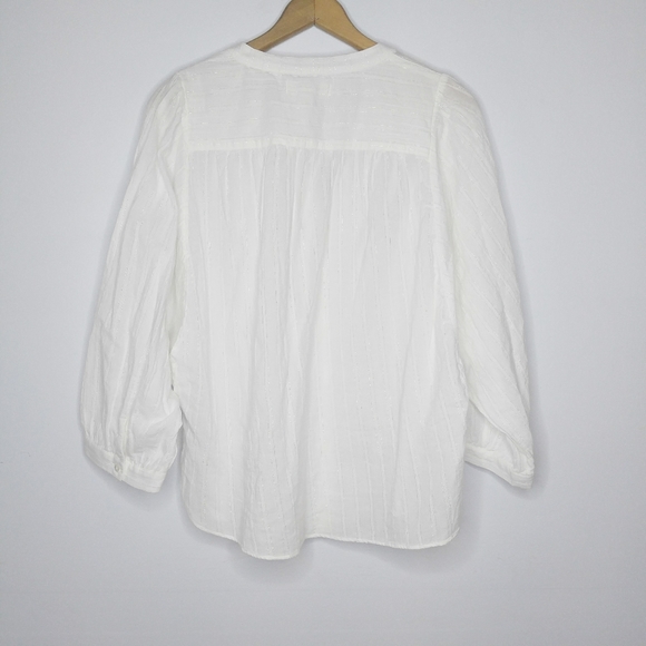 Madewell: Silver Thread Peasant Top - Picture 2 of 6